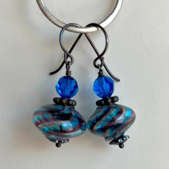 Glass Bead Earrings - Picture 1 of 2